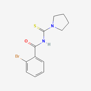 molecular formula C12H13BrN2OS B5567809 2-bromo-N-(1-pyrrolidinylcarbonothioyl)benzamide 