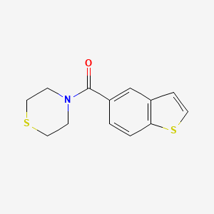 molecular formula C13H13NOS2 B5567825 4-(1-苯并噻吩-5-酰基)硫代吗啉 