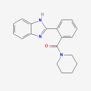 molecular formula C19H19N3O B5567841 2-[2-(1-piperidinylcarbonyl)phenyl]-1H-benzimidazole 