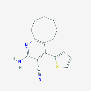 molecular formula C16H17N3S B5567842 2-amino-4-(2-thienyl)-5,6,7,8,9,10-hexahydrocycloocta[b]pyridine-3-carbonitrile 