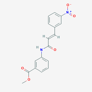 molecular formula C17H14N2O5 B5567885 methyl 3-{[3-(3-nitrophenyl)acryloyl]amino}benzoate 