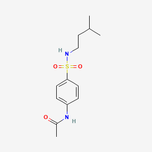 molecular formula C13H20N2O3S B5567900 N-(4-{[(3-methylbutyl)amino]sulfonyl}phenyl)acetamide 