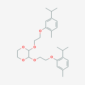 molecular formula C28H40O6 B5567948 2-[2-(2-isopropyl-5-methylphenoxy)ethoxy]-3-[2-(5-isopropyl-2-methylphenoxy)ethoxy]-1,4-dioxane 
