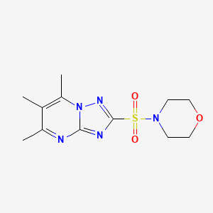 molecular formula C12H17N5O3S B5567969 5,6,7-三甲基-2-(吗啉-4-基磺酰基)[1,2,4]三唑并[1,5-a]嘧啶 