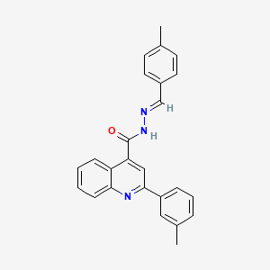 molecular formula C25H21N3O B5567980 N'-(4-methylbenzylidene)-2-(3-methylphenyl)-4-quinolinecarbohydrazide 