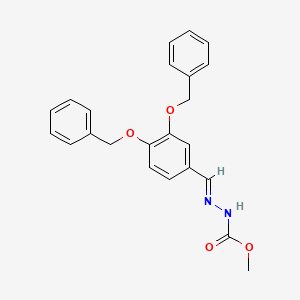 molecular formula C23H22N2O4 B5567982 methyl 2-[3,4-bis(benzyloxy)benzylidene]hydrazinecarboxylate 