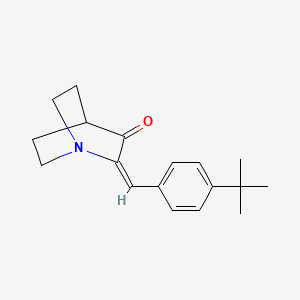 molecular formula C18H23NO B5567992 2-(4-tert-butylbenzylidene)quinuclidin-3-one 
