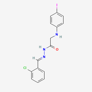 molecular formula C15H13ClIN3O B5568059 N'-(2-氯苄叉亚甲基)-2-[(4-碘苯基)氨基]乙酰肼 