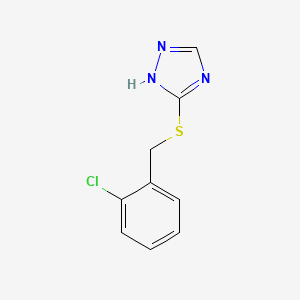 molecular formula C9H8ClN3S B5568069 3-[(2-chlorobenzyl)thio]-1H-1,2,4-triazole 