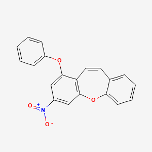molecular formula C20H13NO4 B5568088 3-nitro-1-phenoxydibenzo[b,f]oxepine 