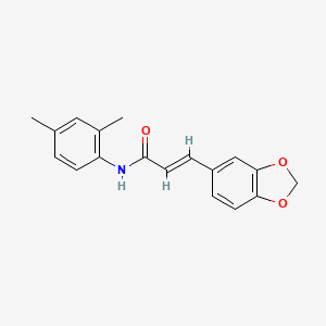 molecular formula C18H17NO3 B5568112 3-(1,3-苯并二氧杂环-5-基)-N-(2,4-二甲苯基)丙烯酰胺 