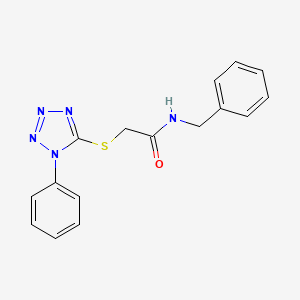 molecular formula C16H15N5OS B5568163 N-benzyl-2-[(1-phenyl-1H-tetrazol-5-yl)thio]acetamide CAS No. 5743-84-0