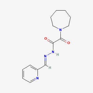 molecular formula C14H18N4O2 B5568177 2-(1-azepanyl)-2-oxo-N'-(2-pyridinylmethylene)acetohydrazide 