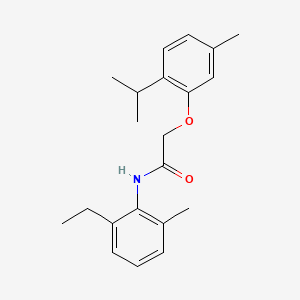 molecular formula C21H27NO2 B5568200 N-(2-乙基-6-甲基苯基)-2-(2-异丙基-5-甲基苯氧基)乙酰胺 