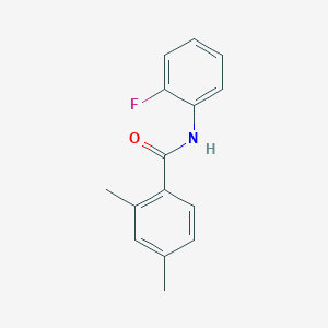 molecular formula C15H14FNO B5568217 N-(2-氟苯基)-2,4-二甲基苯甲酰胺 