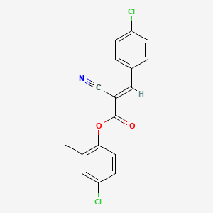 molecular formula C17H11Cl2NO2 B5568260 4-chloro-2-methylphenyl 3-(4-chlorophenyl)-2-cyanoacrylate 
