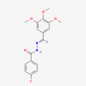 molecular formula C17H17FN2O4 B5568266 4-氟基-N'-(3,4,5-三甲氧基亚苄基)苯甲酰肼 