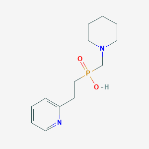 molecular formula C13H21N2O2P B5568295 (1-piperidinylmethyl)[2-(2-pyridinyl)ethyl]phosphinic acid 