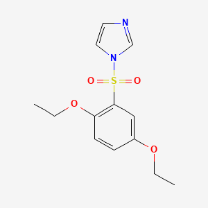 molecular formula C13H16N2O4S B5568296 1-[(2,5-diethoxyphenyl)sulfonyl]-1H-imidazole 