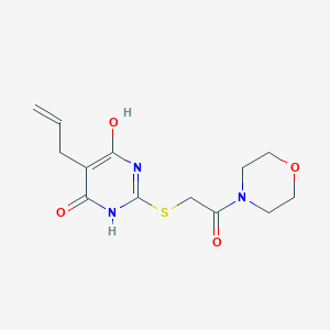 molecular formula C13H17N3O4S B5568300 5-allyl-6-hydroxy-2-{[2-(4-morpholinyl)-2-oxoethyl]thio}-4(3H)-pyrimidinone 