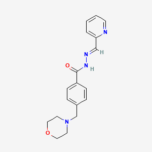 molecular formula C18H20N4O2 B5568308 4-(4-morpholinylmethyl)-N'-(2-pyridinylmethylene)benzohydrazide 