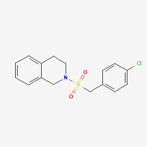 molecular formula C16H16ClNO2S B5568315 2-[(4-chlorobenzyl)sulfonyl]-1,2,3,4-tetrahydroisoquinoline 