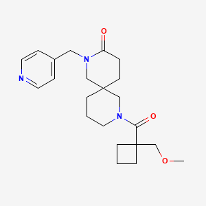 molecular formula C22H31N3O3 B5568330 8-{[1-(甲氧基甲基)环丁基]羰基}-2-(吡啶-4-基甲基)-2,8-二氮杂螺[5.5]十一烷-3-酮 