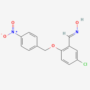 molecular formula C14H11ClN2O4 B5568332 5-chloro-2-[(4-nitrobenzyl)oxy]benzaldehyde oxime 