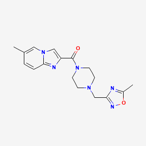 6-methyl-2-({4-[(5-methyl-1,2,4-oxadiazol-3-yl)methyl]-1-piperazinyl}carbonyl)imidazo[1,2-a]pyridine