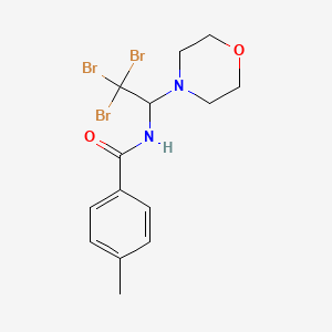 4-methyl-N-[2,2,2-tribromo-1-(4-morpholinyl)ethyl]benzamide