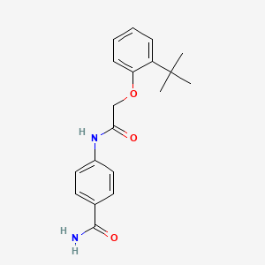 4-{[(2-tert-butylphenoxy)acetyl]amino}benzamide