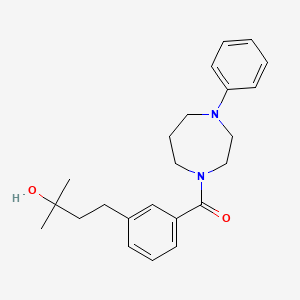 molecular formula C23H30N2O2 B5568450 2-methyl-4-{3-[(4-phenyl-1,4-diazepan-1-yl)carbonyl]phenyl}-2-butanol 