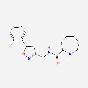 N-{[5-(2-chlorophenyl)-3-isoxazolyl]methyl}-1-methyl-2-azepanecarboxamide