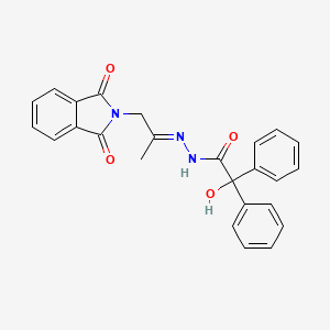 N'-[2-(1,3-dioxo-1,3-dihydro-2H-isoindol-2-yl)-1-methylethylidene]-2-hydroxy-2,2-diphenylacetohydrazide