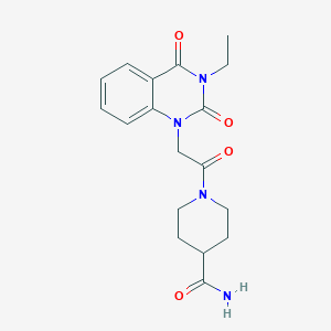 1-[(3-ethyl-2,4-dioxo-3,4-dihydro-1(2H)-quinazolinyl)acetyl]-4-piperidinecarboxamide