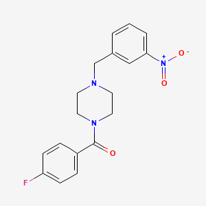 molecular formula C18H18FN3O3 B5568514 1-(4-fluorobenzoyl)-4-(3-nitrobenzyl)piperazine 