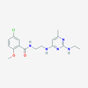 5-chloro-N-(2-{[2-(ethylamino)-6-methyl-4-pyrimidinyl]amino}ethyl)-2-methoxybenzamide