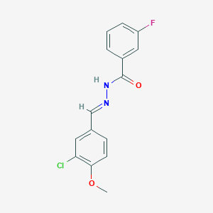 N'-(3-chloro-4-methoxybenzylidene)-3-fluorobenzohydrazide