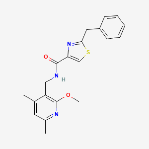 molecular formula C20H21N3O2S B5568557 2-benzyl-N-[(2-methoxy-4,6-dimethyl-3-pyridinyl)methyl]-1,3-thiazole-4-carboxamide 