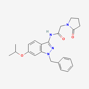 N-(1-benzyl-6-isopropoxy-1H-indazol-3-yl)-2-(2-oxopyrrolidin-1-yl)acetamide