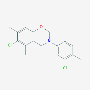 6-chloro-3-(3-chloro-4-methylphenyl)-5,7-dimethyl-3,4-dihydro-2H-1,3-benzoxazine