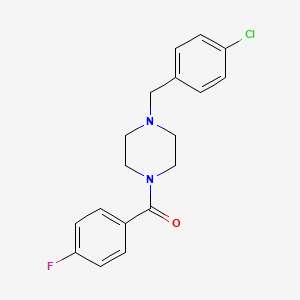 molecular formula C18H18ClFN2O B5568607 1-(4-chlorobenzyl)-4-(4-fluorobenzoyl)piperazine 