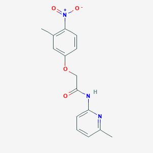 molecular formula C15H15N3O4 B5568654 2-(3-methyl-4-nitrophenoxy)-N-(6-methyl-2-pyridinyl)acetamide 