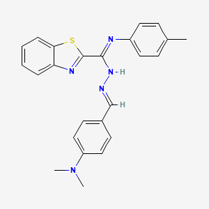 molecular formula C24H23N5S B5568671 N'-[4-(二甲氨基)亚苄基]-N-(4-甲苯基)-1,3-苯并噻唑-2-甲酰肼酰胺 