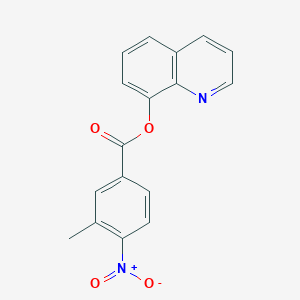 molecular formula C17H12N2O4 B5568676 8-喹啉基3-甲基-4-硝基苯甲酸酯 