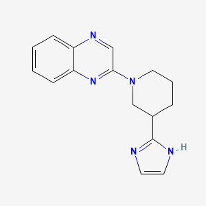 molecular formula C16H17N5 B5568698 2-[3-(1H-咪唑-2-基)-1-哌啶基]喹喔啉 