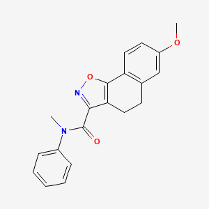 molecular formula C20H18N2O3 B5568699 7-methoxy-N-methyl-N-phenyl-4,5-dihydronaphtho[2,1-d]isoxazole-3-carboxamide 