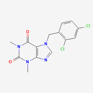 molecular formula C14H12Cl2N4O2 B5568737 7-(2,4-dichlorobenzyl)-1,3-dimethyl-3,7-dihydro-1H-purine-2,6-dione 
