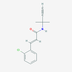 molecular formula C14H14ClNO B5568744 3-(2-chlorophenyl)-N-(1,1-dimethyl-2-propyn-1-yl)acrylamide 
