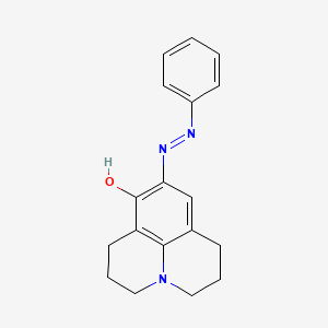 molecular formula C18H19N3O B5568751 2,3,6,7-tetrahydro-1H,5H-pyrido[3,2,1-ij]quinoline-8,9-dione 9-(phenylhydrazone) 